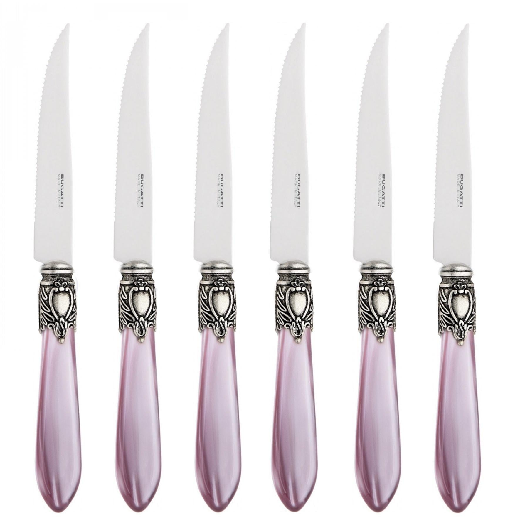 Oxford Antique 6 Piece Steak knife Set - LILAC