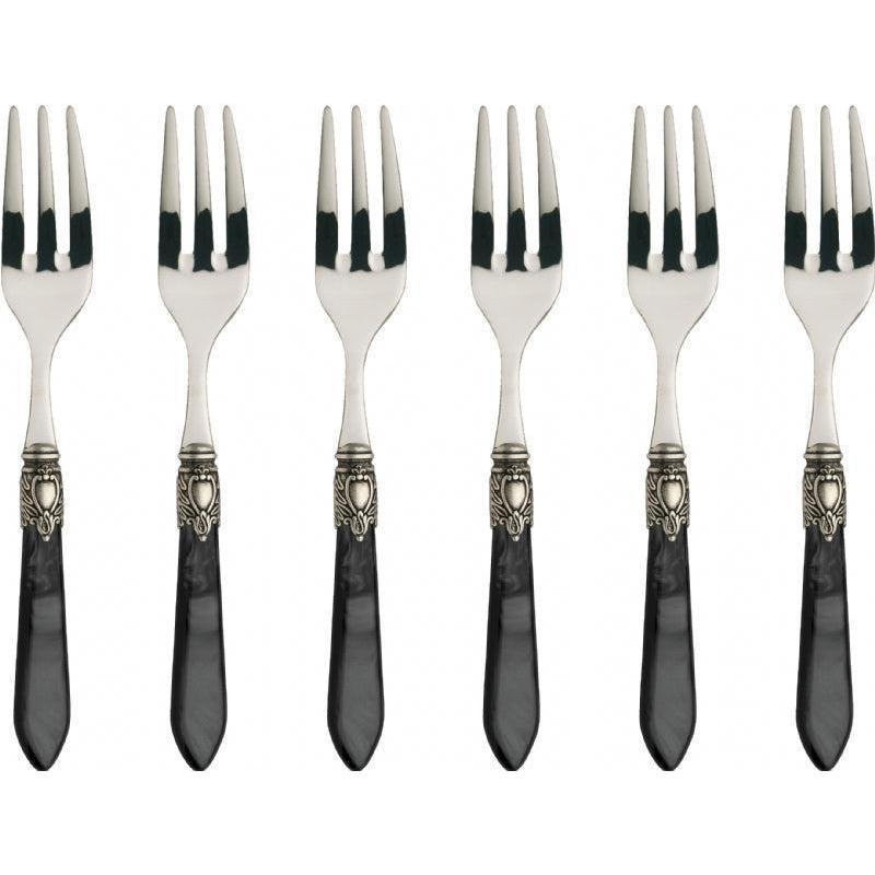 Oxford Antique 6 Piece Cocktail Fork Set Charcoal