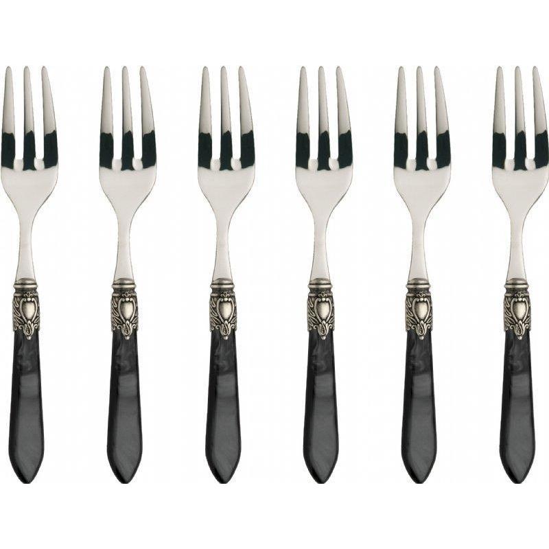 Oxford Antique 6 Piece Cocktail Fork Set Charcoal-Casa Bugatti USA