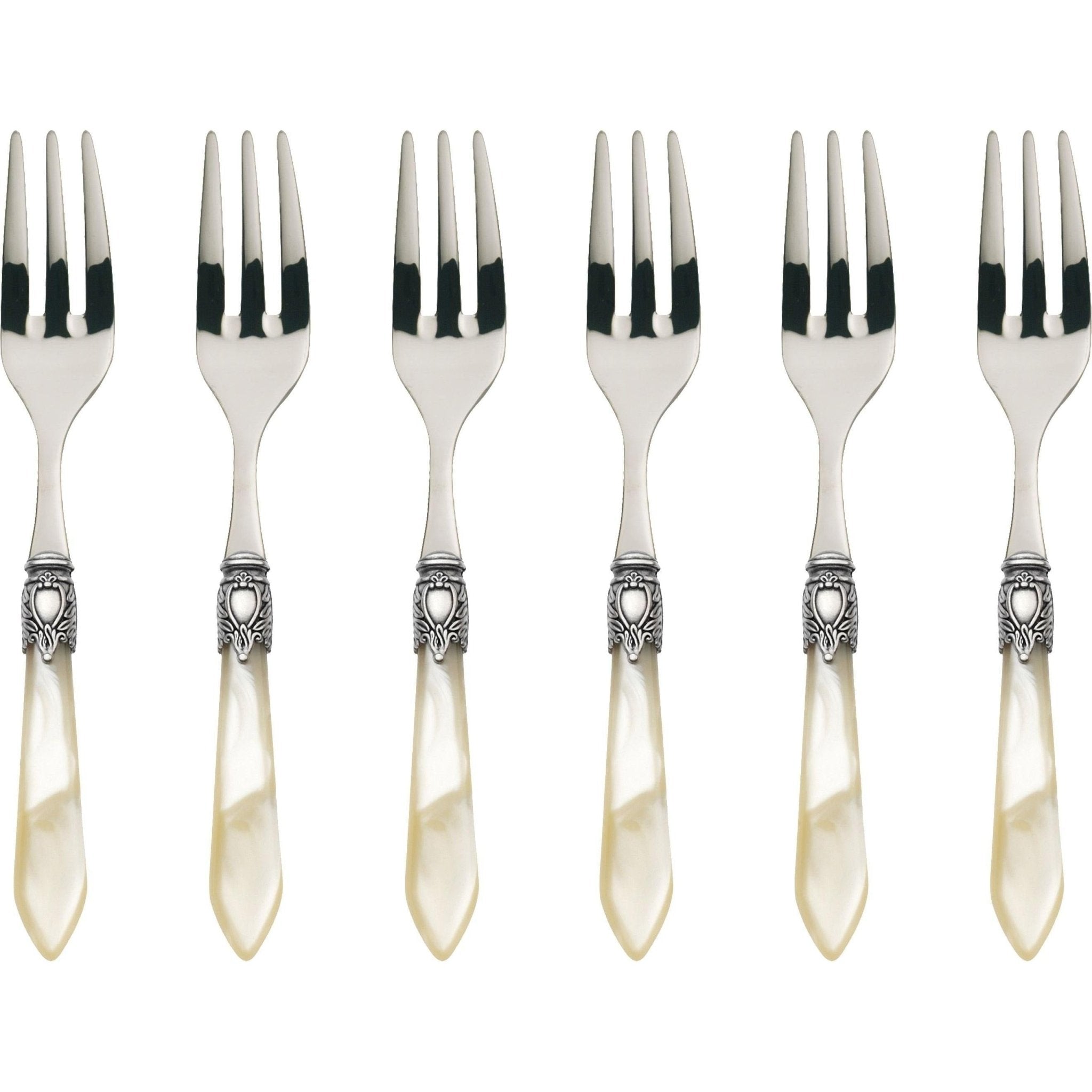 Oxford Antique 6 Piece Cocktail Fork Set Ivory-Casa Bugatti USA