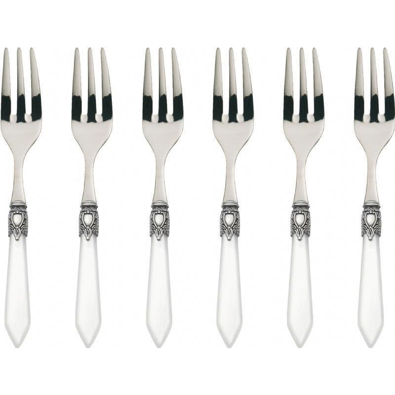 Oxford Antique 6 Piece Cocktail Fork Set White