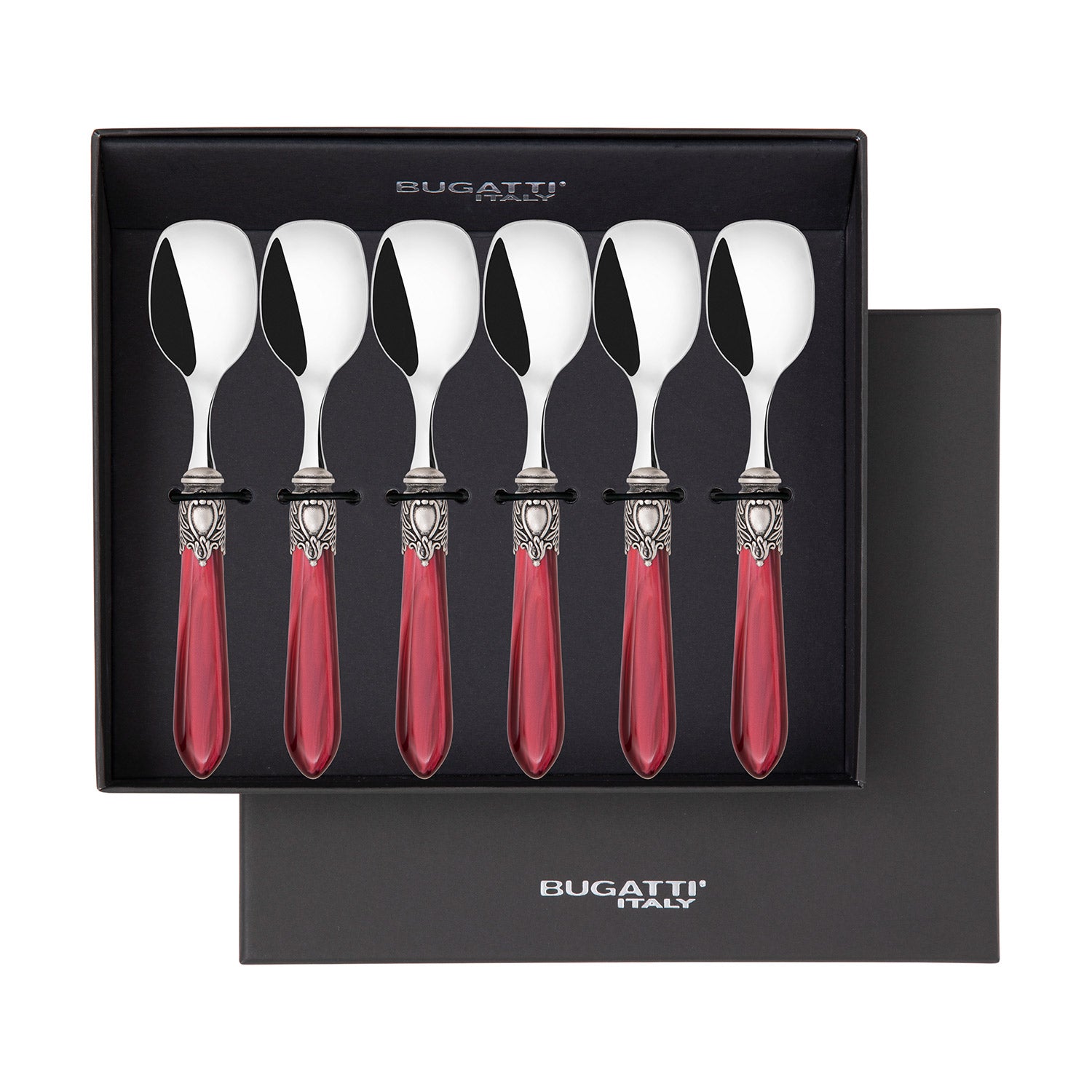 Oxford Antique Ice Cream Spoons Set Burgundy