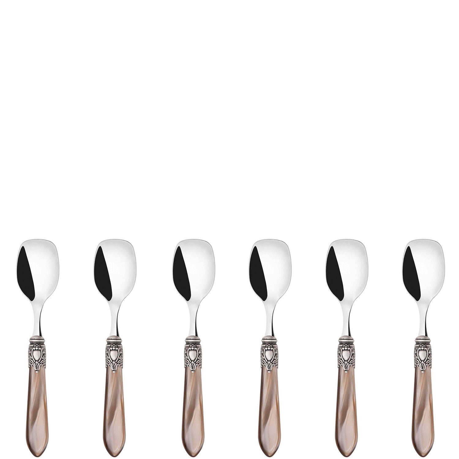 Oxford Antique Ice Cream Spoons Set - Taupe-Casa Bugatti USA