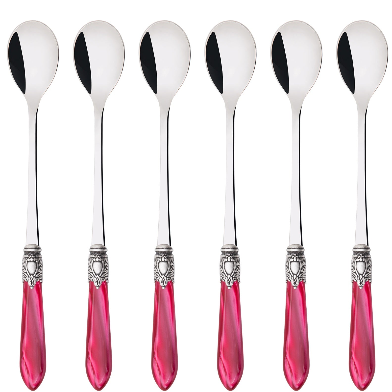Oxford Antique Ice Tea / Cocktail Spoon Set - Raspberry-Casa Bugatti USA