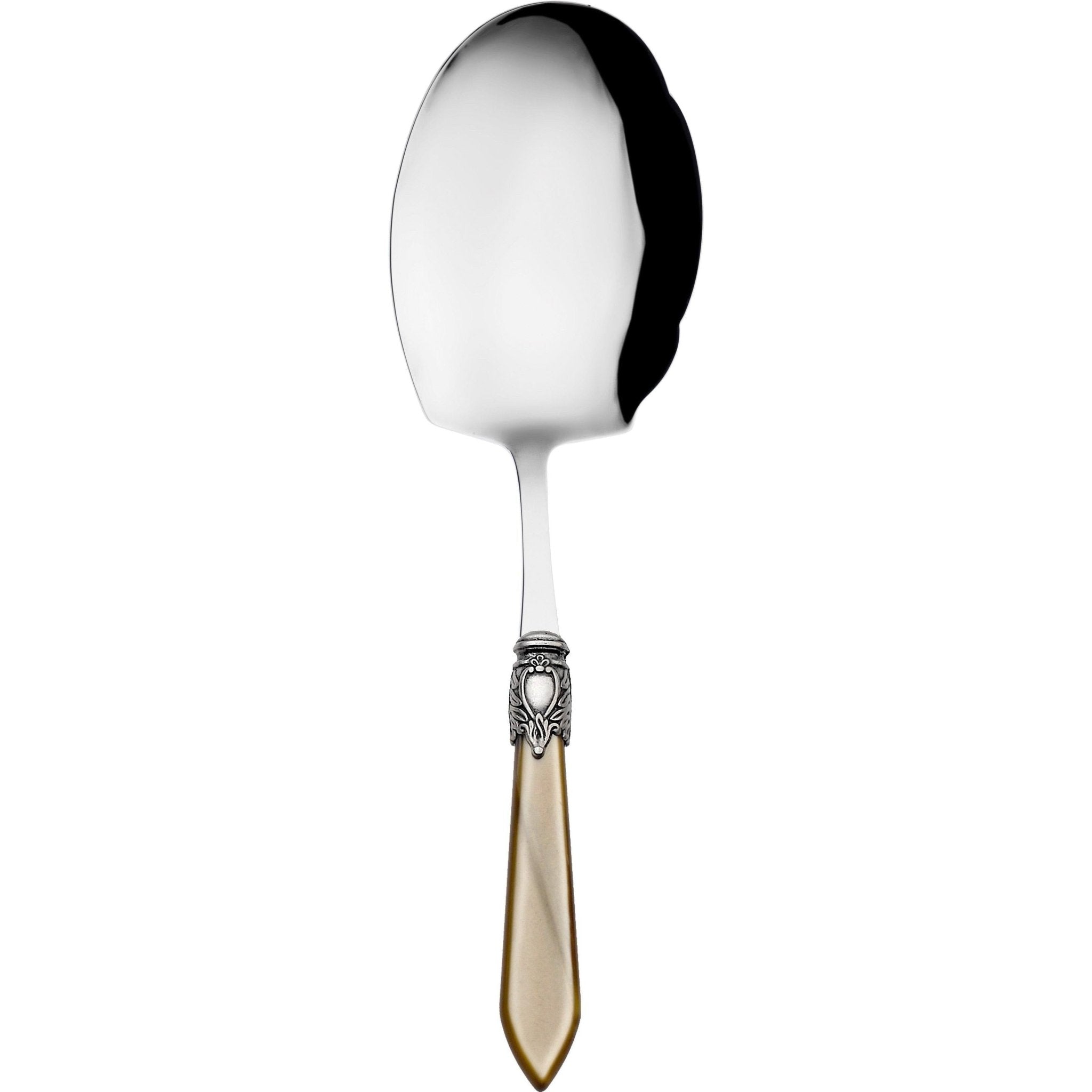Oxford Antique Kebab Serving Spoon Taupe /Onyx-Casa Bugatti USA