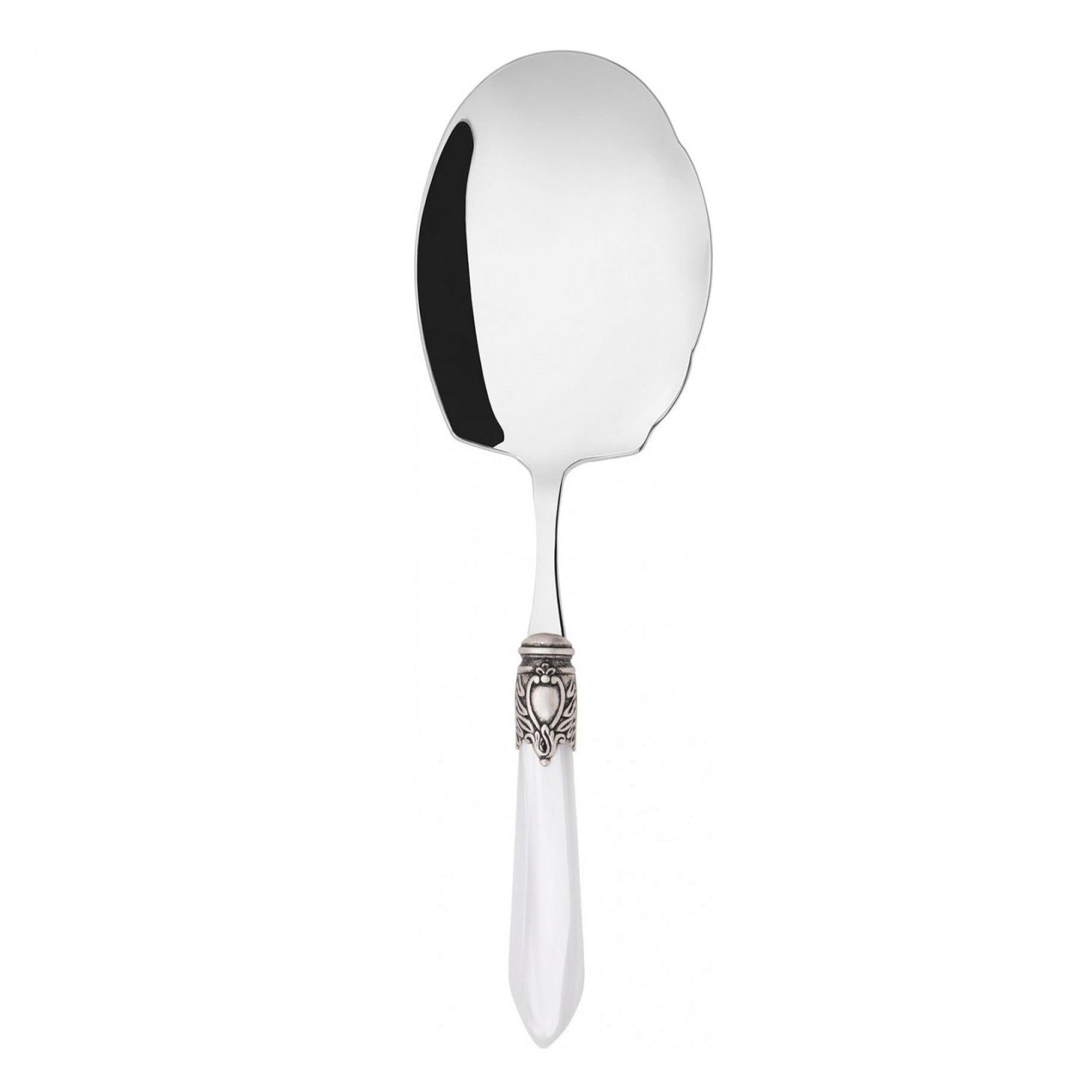 Oxford Antique Kebab Serving Spoon - White-Casa Bugatti USA