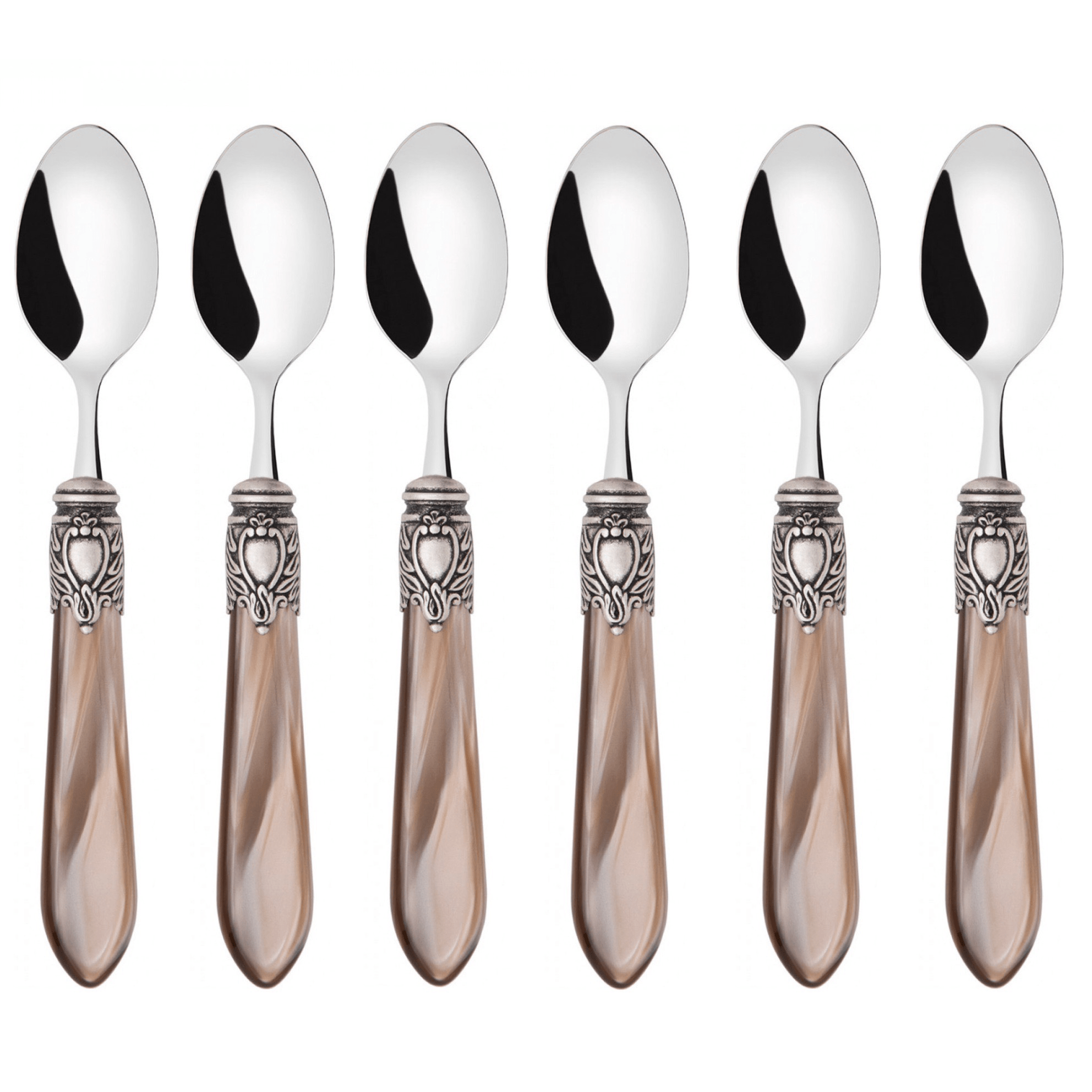 Oxford Antique Mocha Spoons Set taupe-Casa Bugatti USA