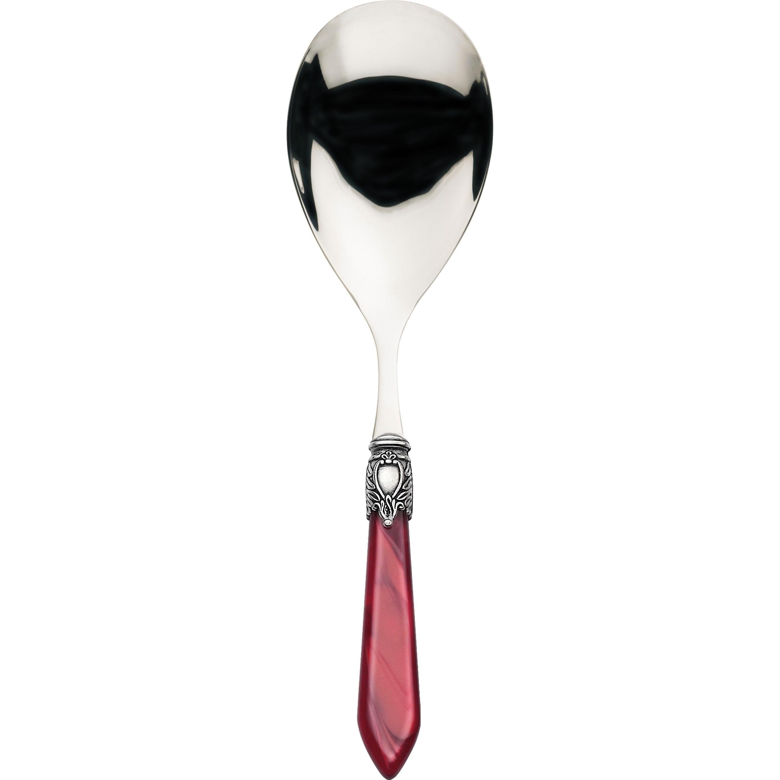 Oxford Antique Rice Casserole Serving Spoon - BURGUNDY-Casa Bugatti USA