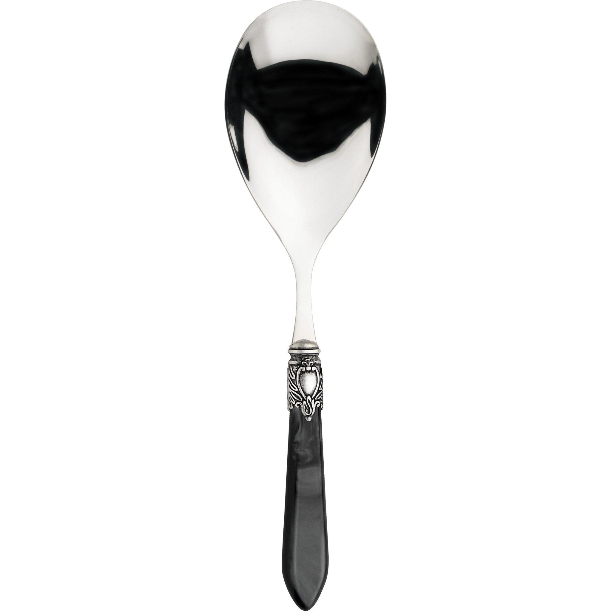 Oxford Antique Rice Casserole Serving Spoon - CHARCOAL-Casa Bugatti USA