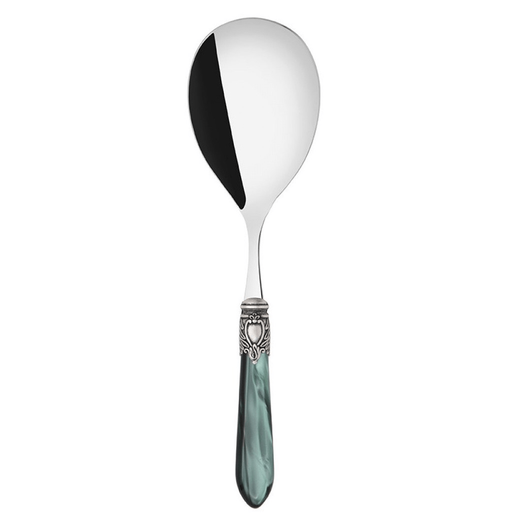 Oxford Antique Rice Casserole Serving Spoon - GREEN-Casa Bugatti USA