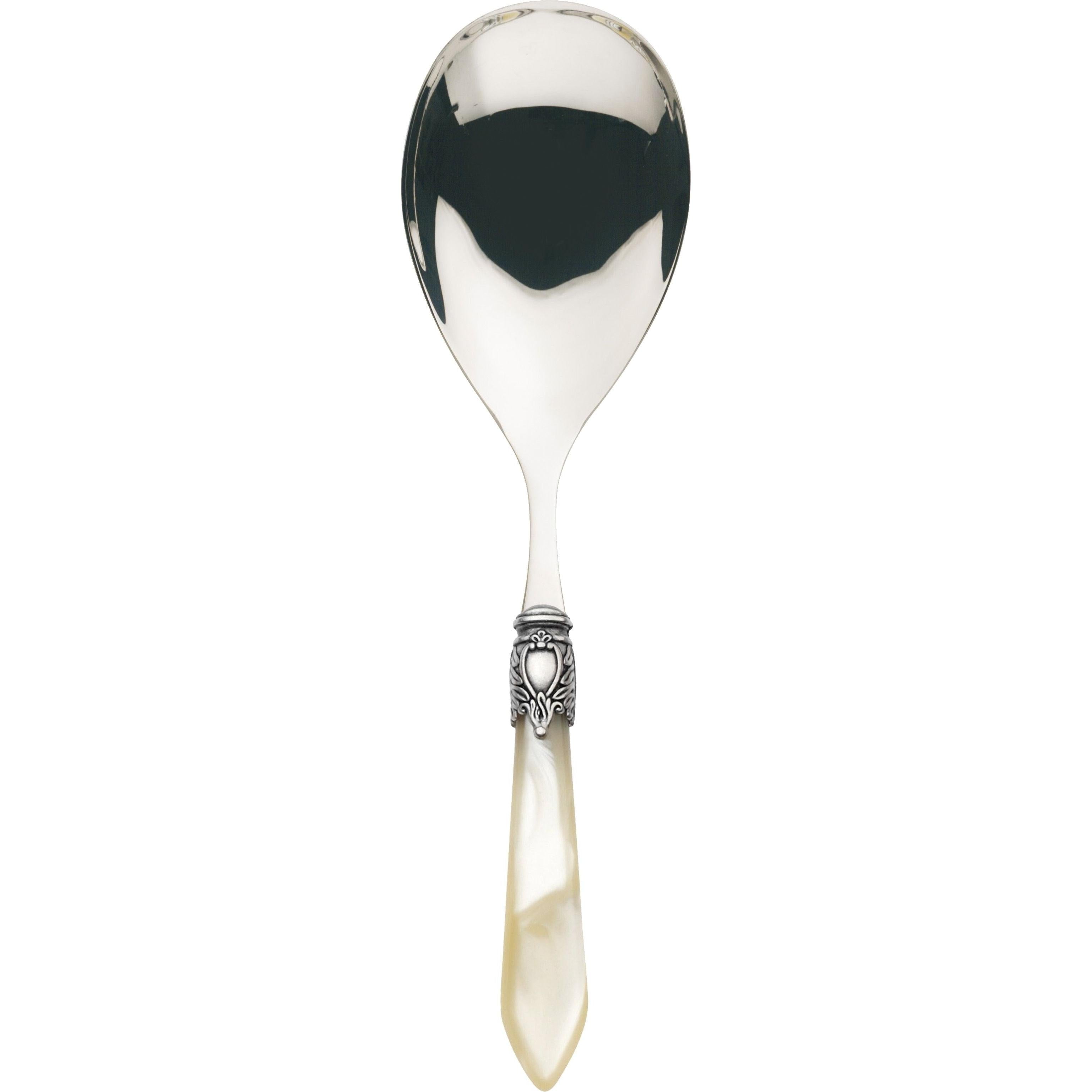 Oxford Antique Rice Casserole Serving Spoon - IVORY-Casa Bugatti USA