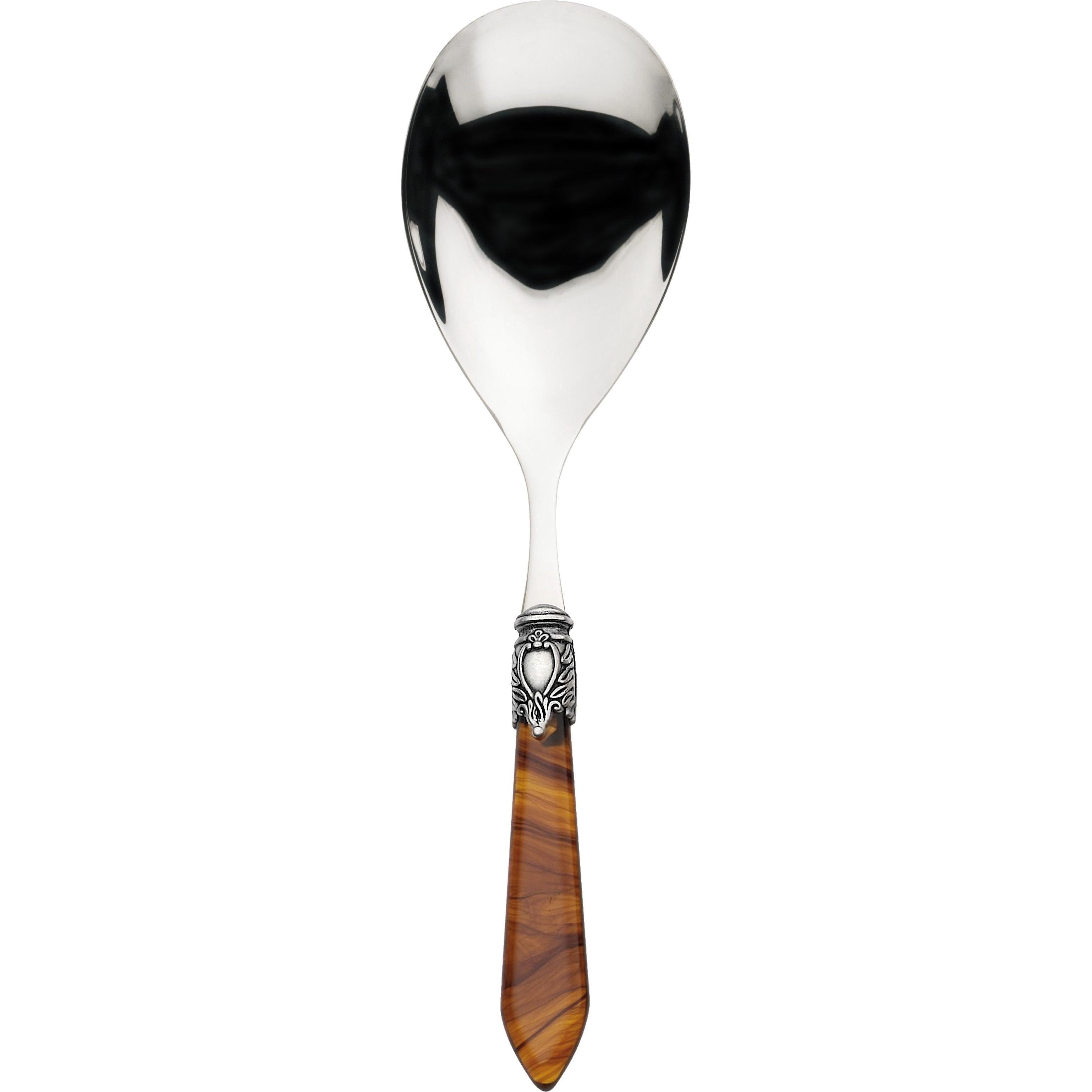 Oxford Antique Rice Casserole Serving Spoon - TORTOISE SHELL-Casa Bugatti USA
