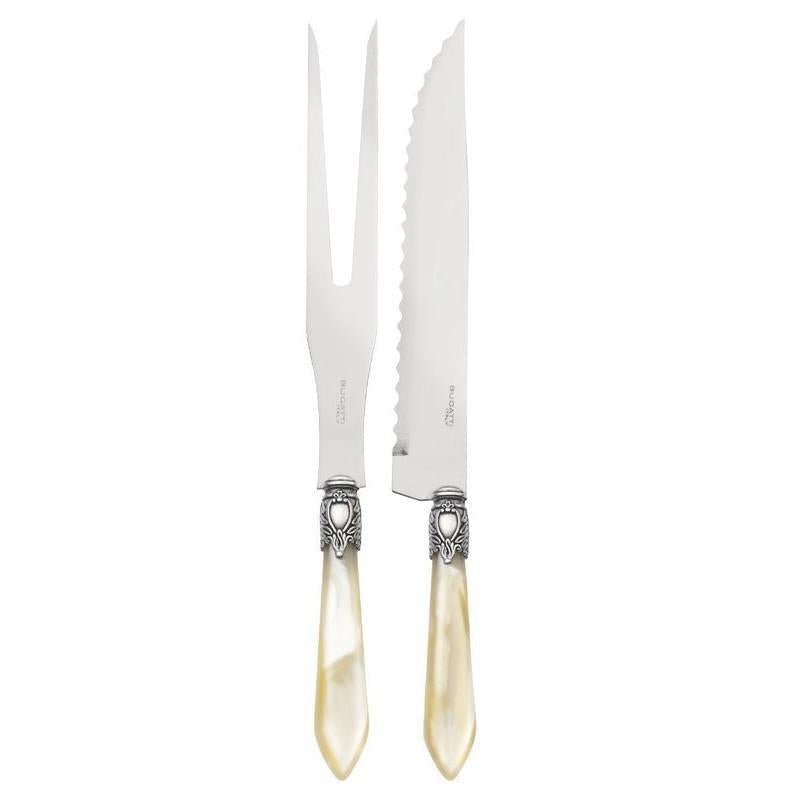 Oxford Antique 2 Piece Carving Set Ivory-Casa Bugatti USA