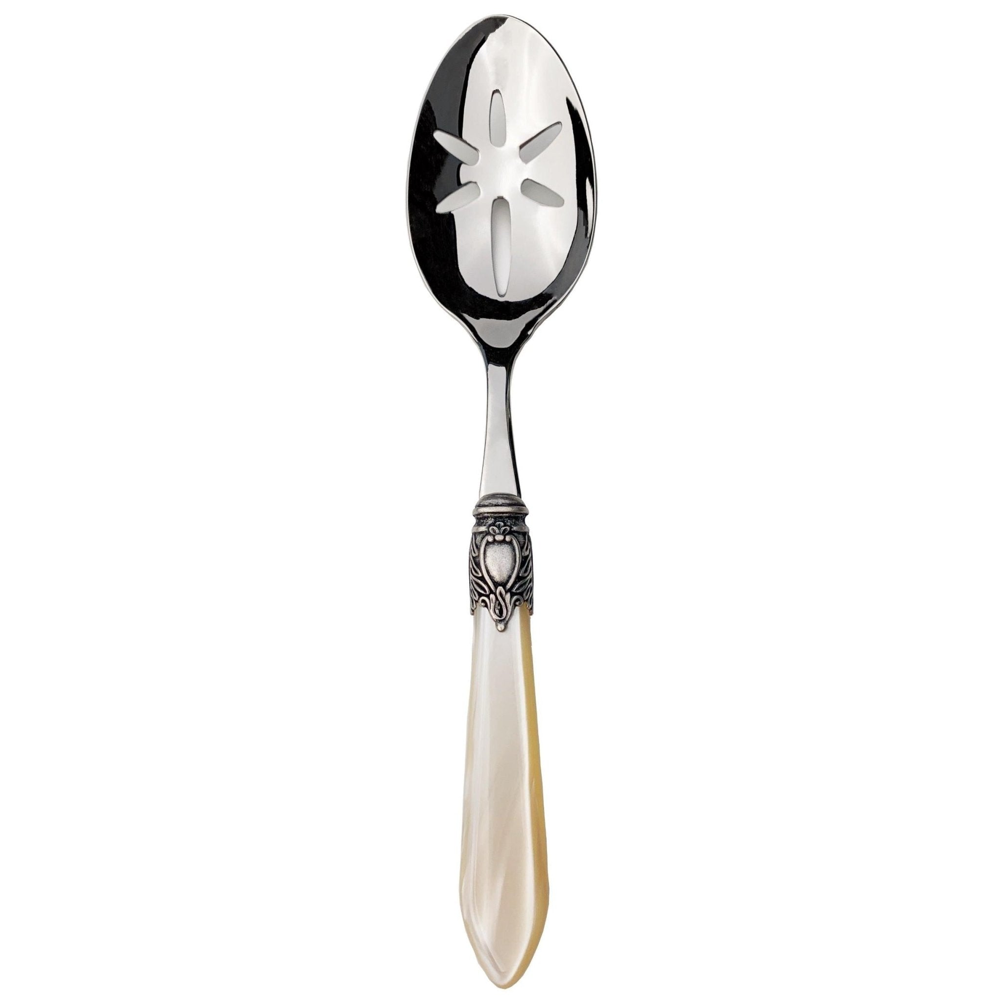 Oxford Slotted Serving Spoon ivory-Casa Bugatti USA