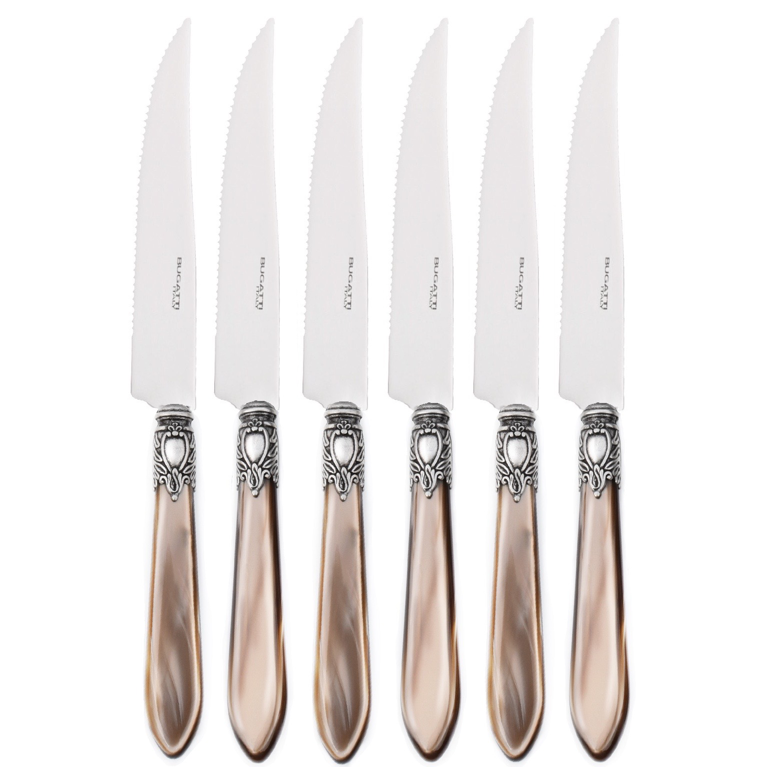 Oxofrd Antique 6 piece Steak knife set - TAUPE-Casa Bugatti USA