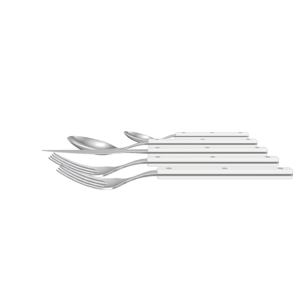Allegra 5 Piece Place Setting - White, 3D model from the factory drawing