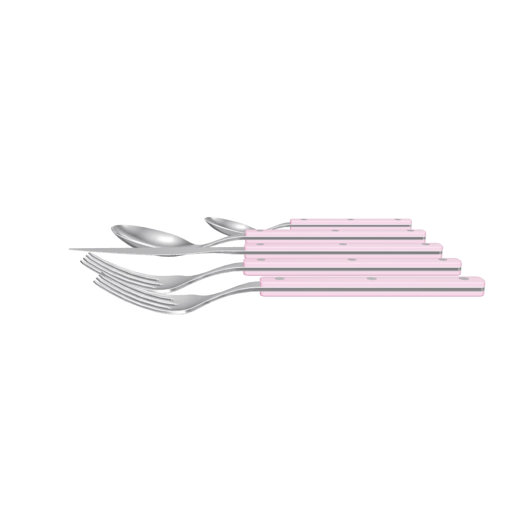 Allegra 5 Piece Place Setting - Hot Pink, 3D model from the factory drawing