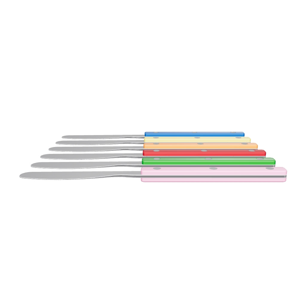Allegra Butter Knife Set Vibrant, 3D model from the factory drawing