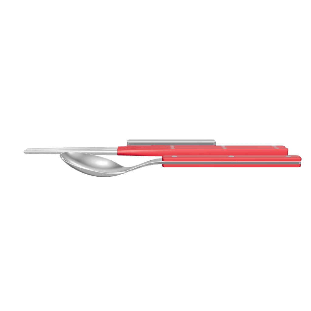 Allegra Chopsticks Set for 1 - Red, 3D model from the factory drawing