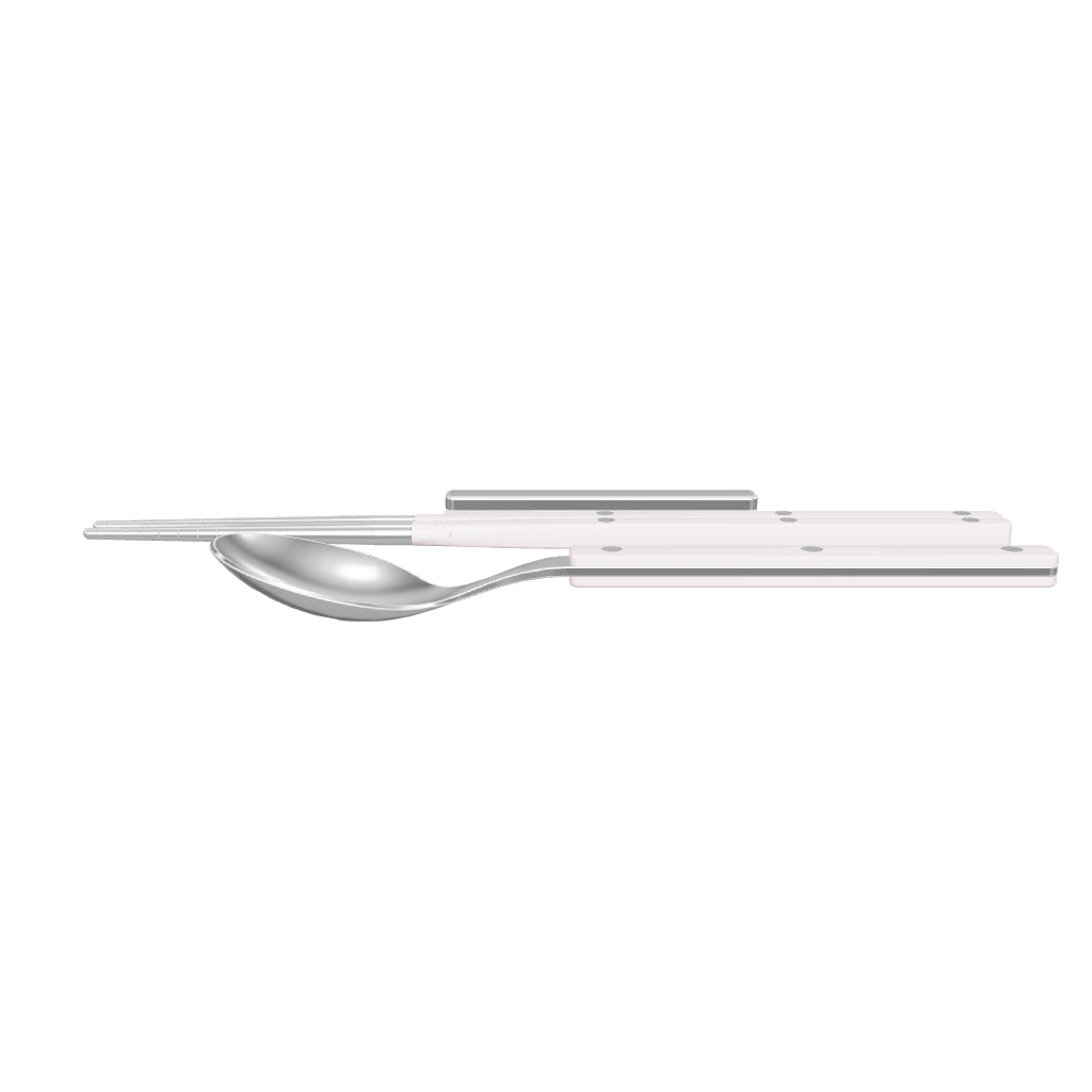 Allegra Chopsticks Set for 1 - Lotus Pink, 3D model from the factory drawing