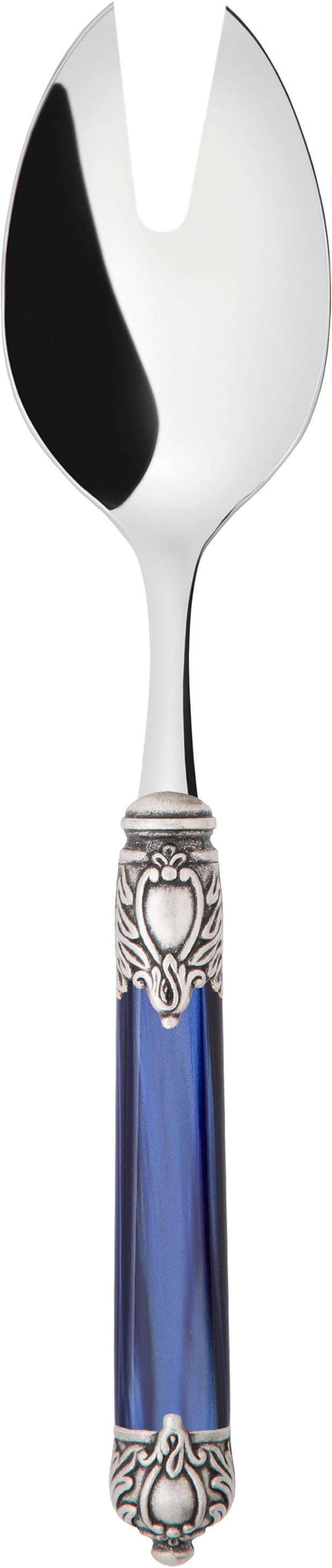 Rinascimento Antique Silver Salad Serving Fork, Royal Blue — Casa Bugatti