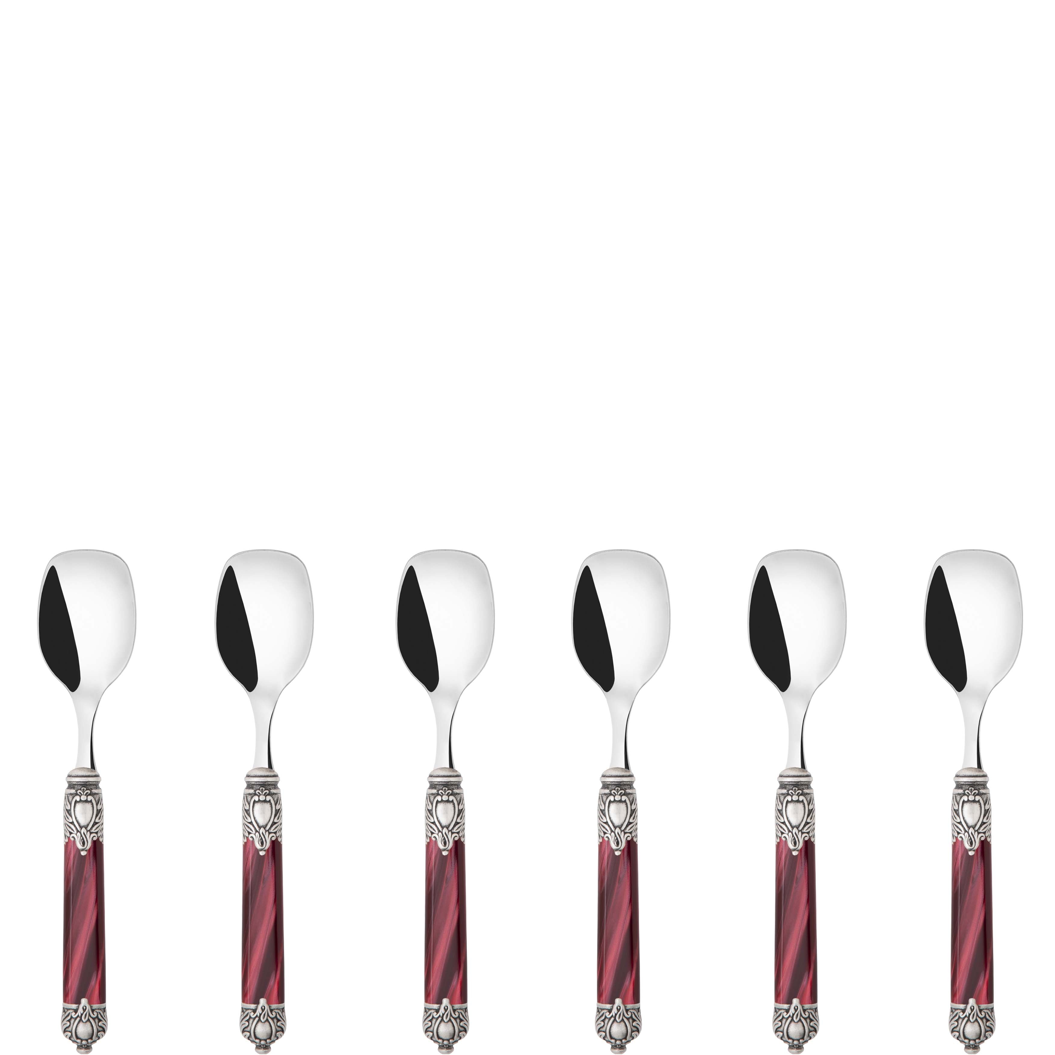 Rinascimento Antique Ice Cream Spoon Set - Burgundy