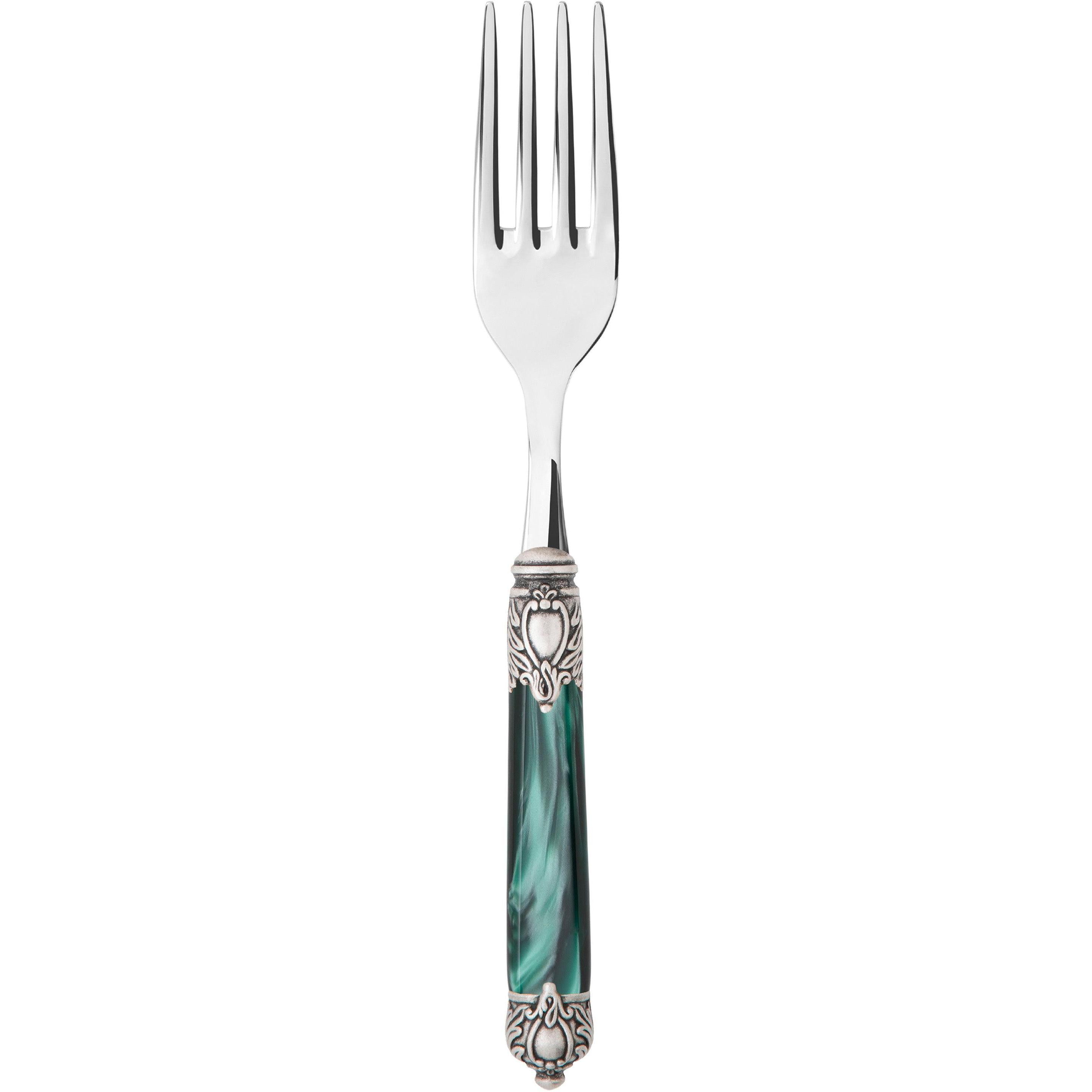 Rinascimento Antique Serving Fork - Emerald Green