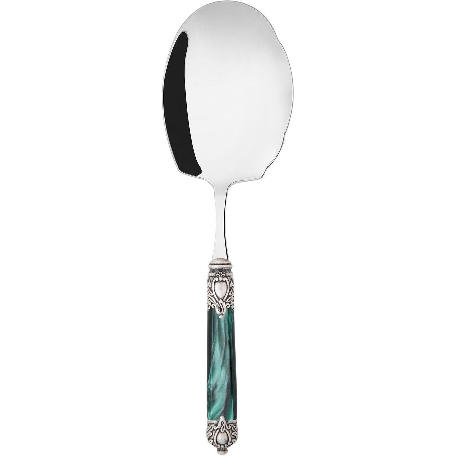 Rinascimento Antique Kebab Serving Spoon - Emerald Green