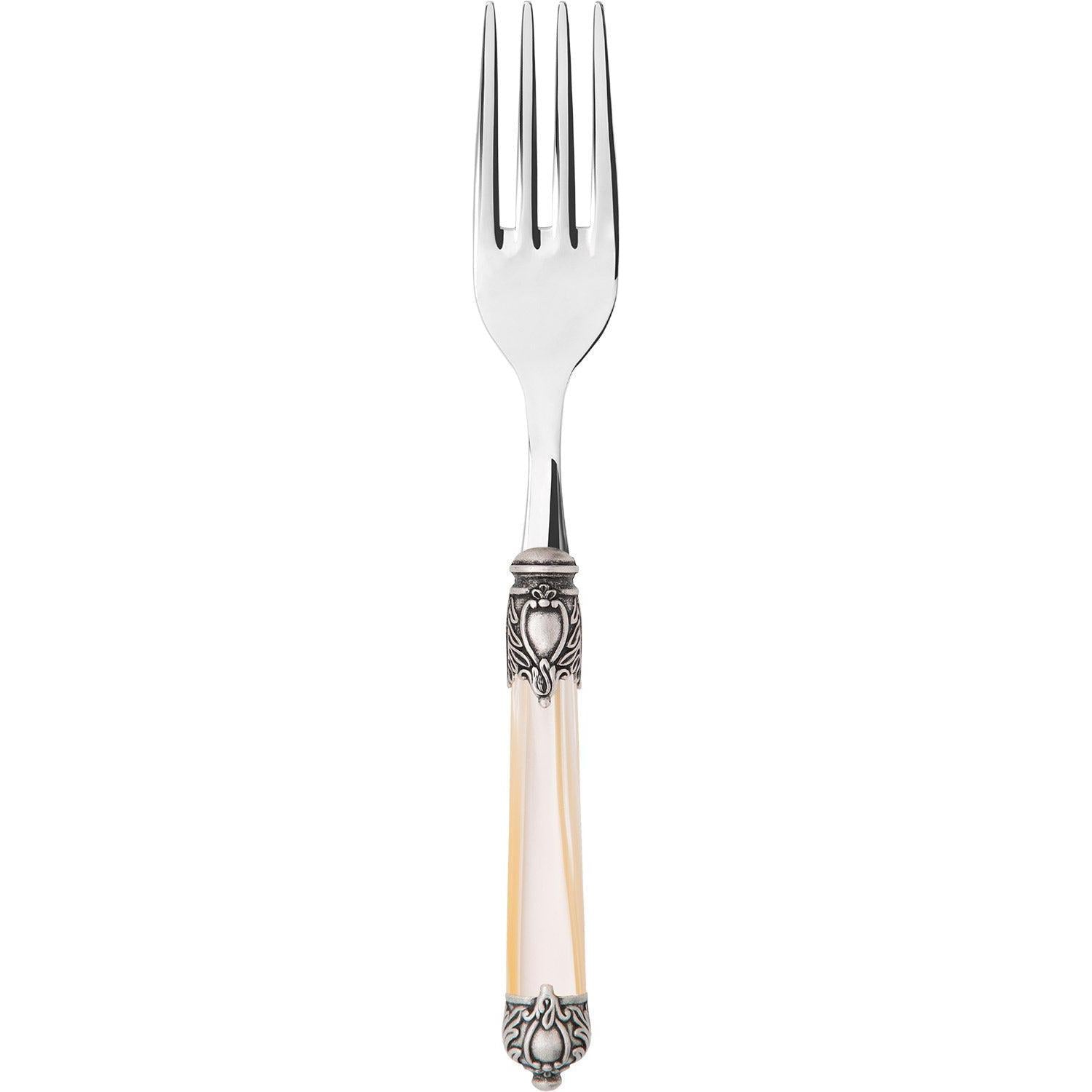 Rinascimento Antique Silver Serving Fork - Ivory-Casa Bugatti USA