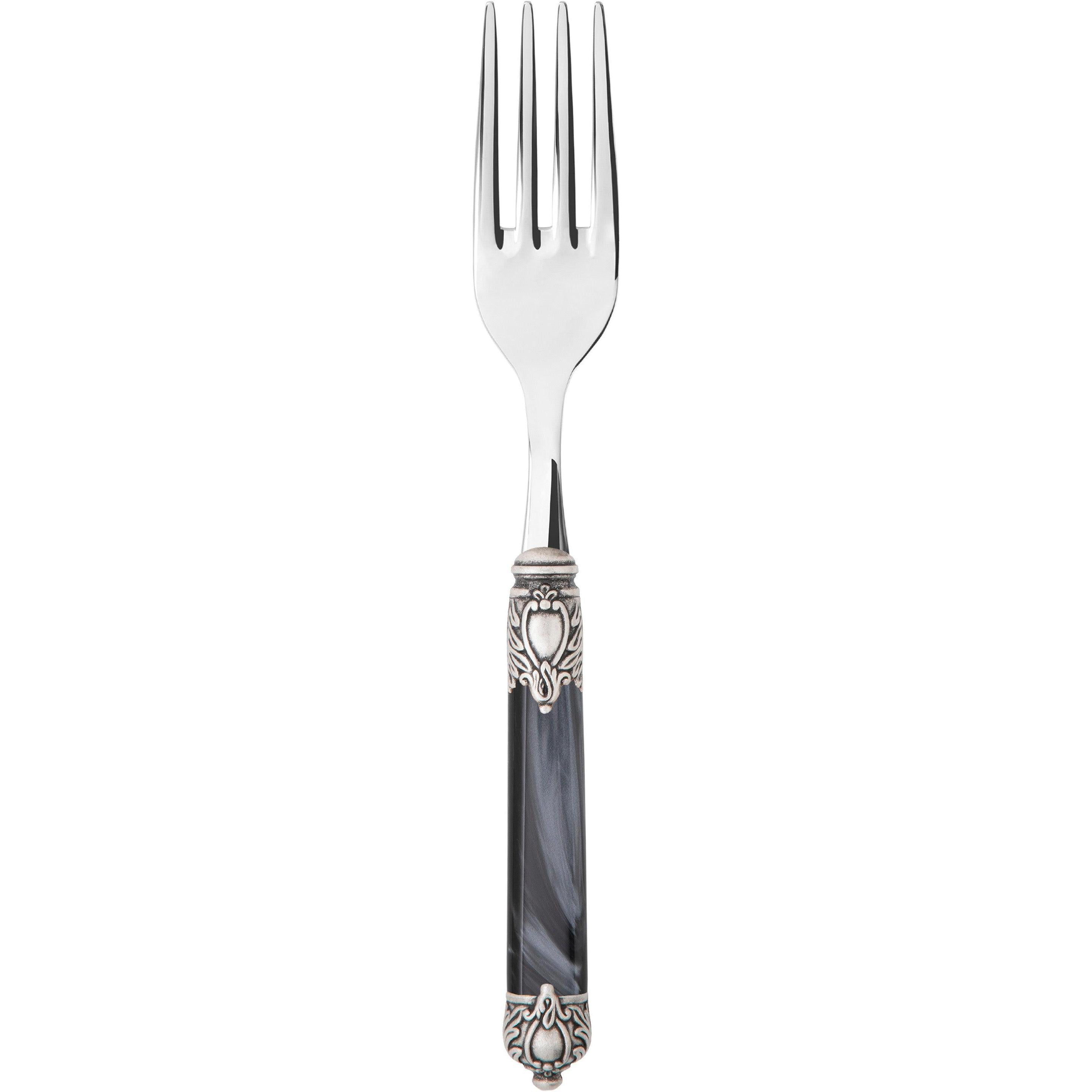 Rinascimento Antique Silver Serving Fork - Charcoal-Casa Bugatti USA
