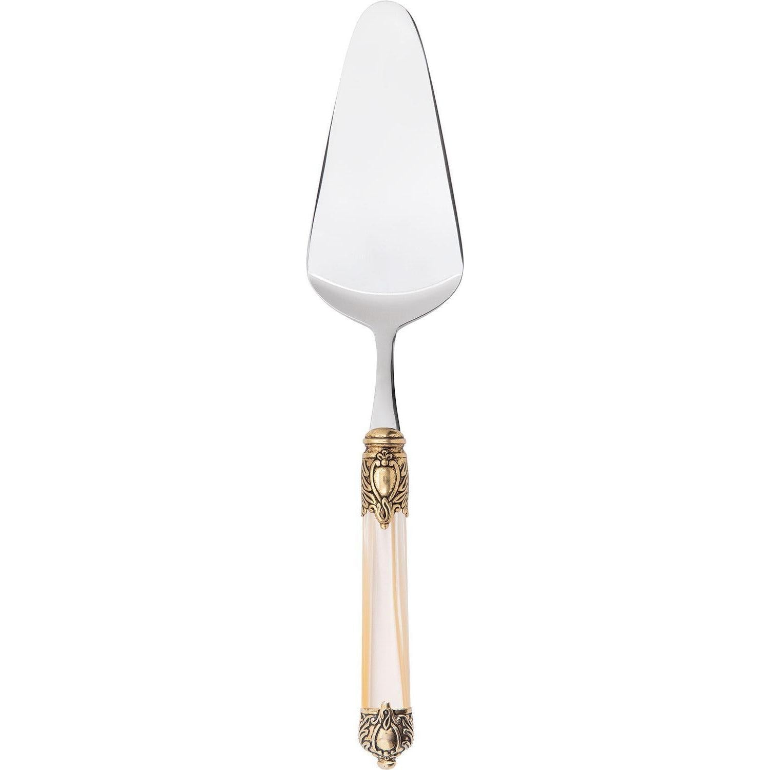 Rinascimento Gold ring Cake Server - Ivory