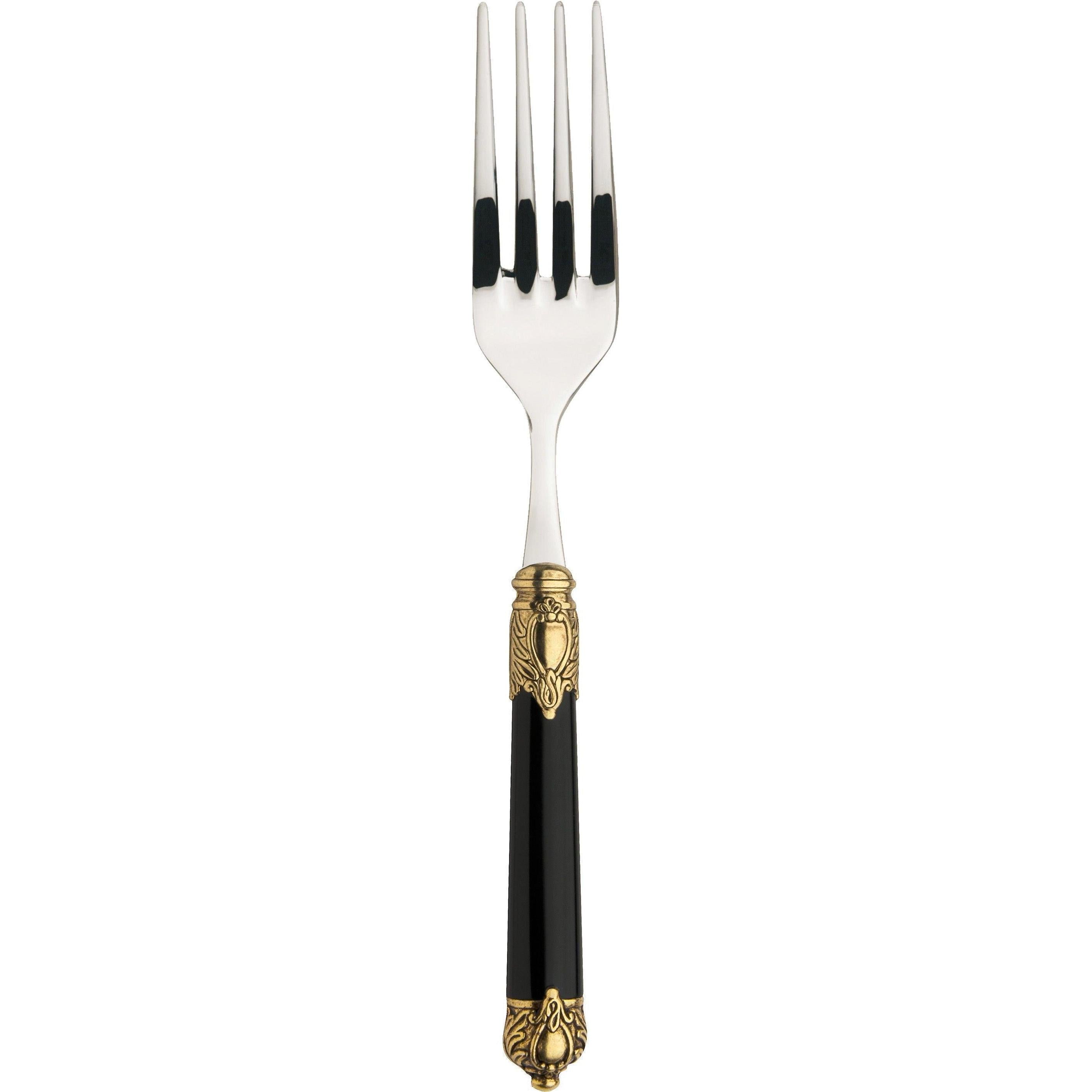 Rinascimento Gold ring Serving Fork - Black