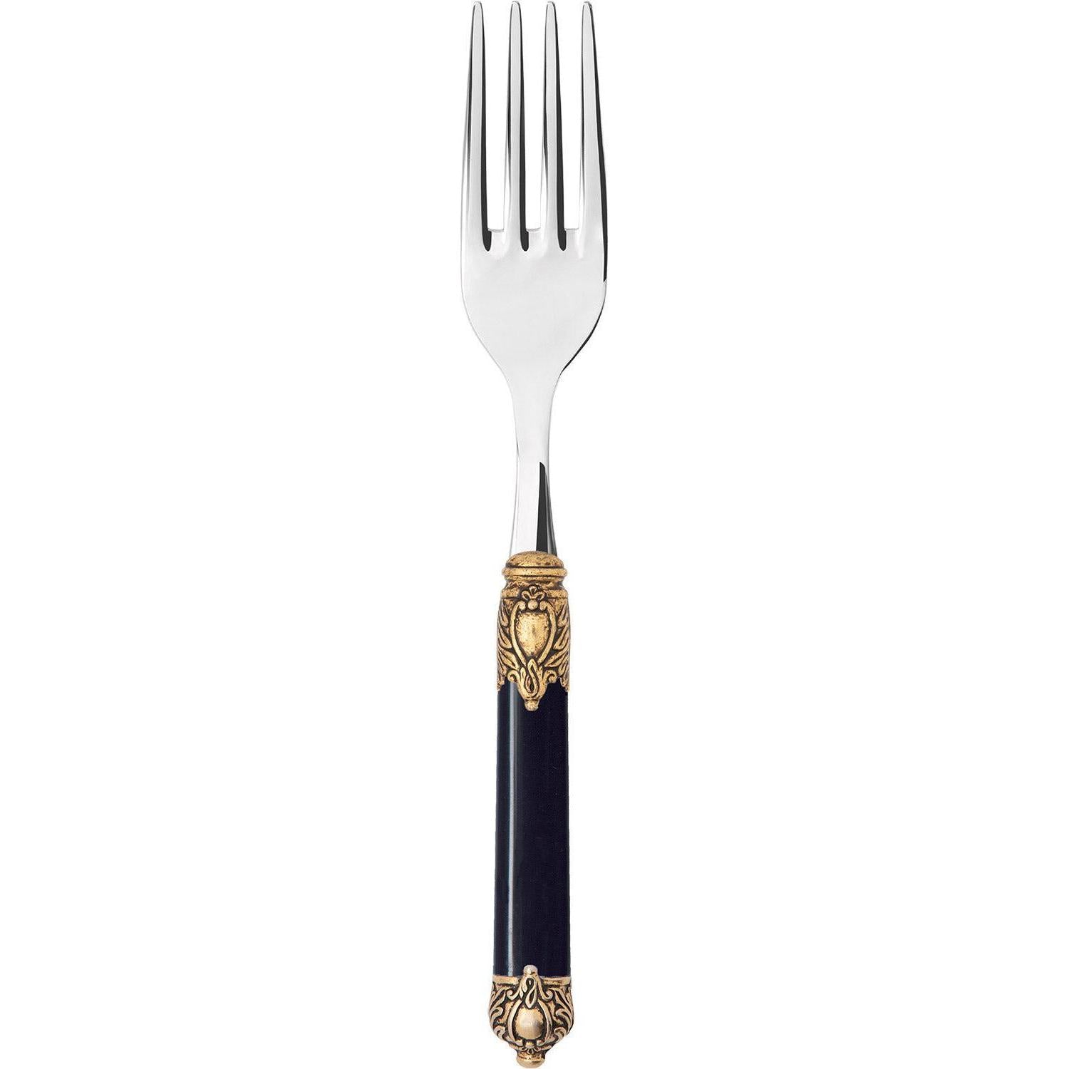 Rinascimento Gold ring Serving Fork - Black