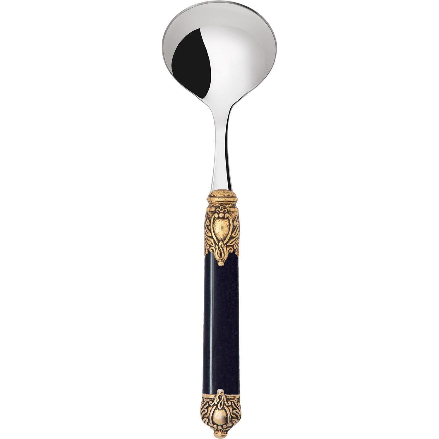 Rinascimento Gold ring Sauce Ladle - Black