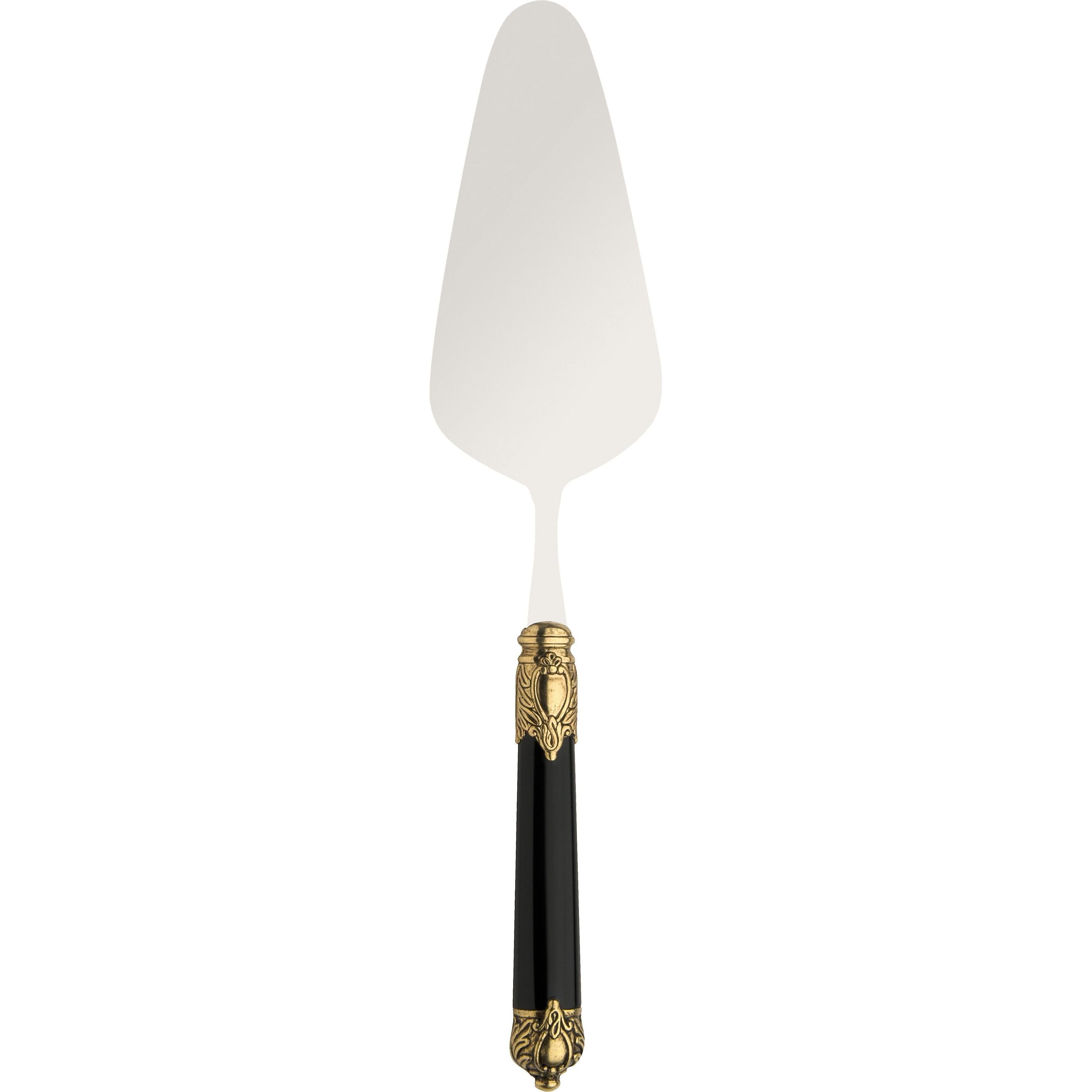 Rinascimento Antique Gold Cake Server - Black-Casa Bugatti USA