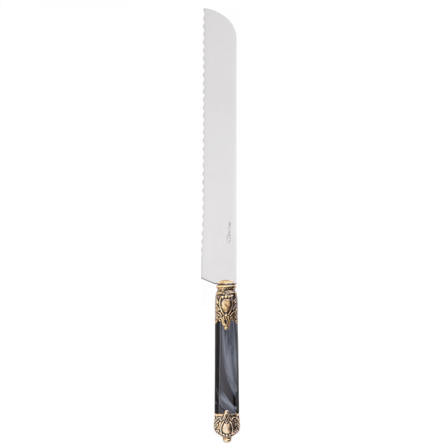 Rinascimento Antique Gold Bread Knife, Black — Casa Bugatti