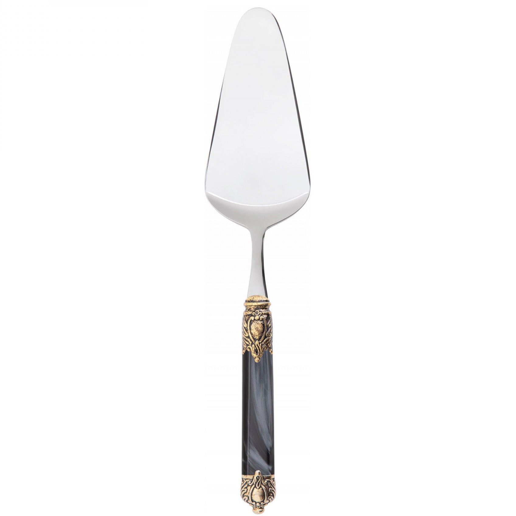 Rinascimento Antique Gold Cake Server, Charcoal — Casa Bugatti