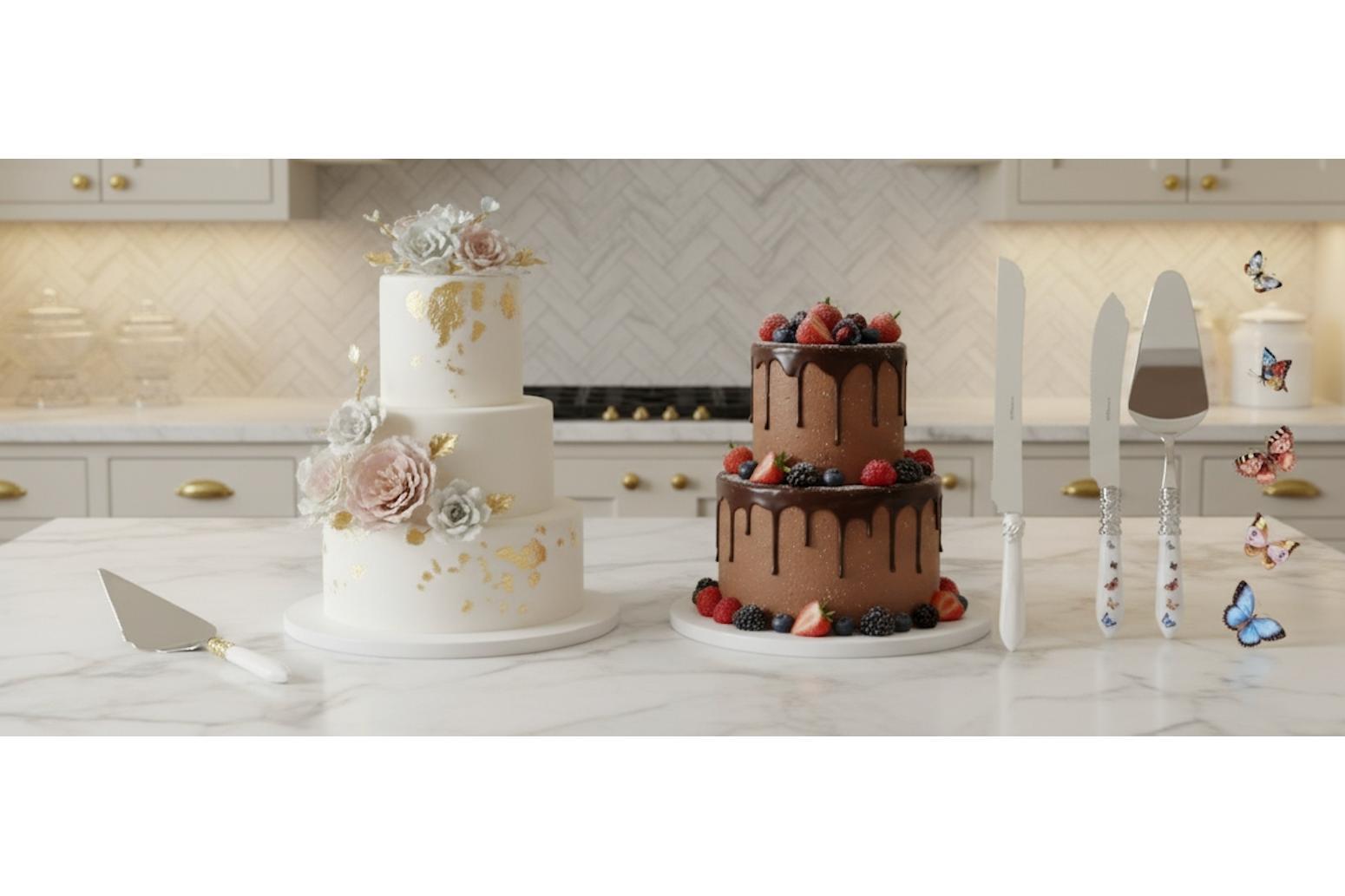 Bugatti 2 Piece Cake Set  / Server