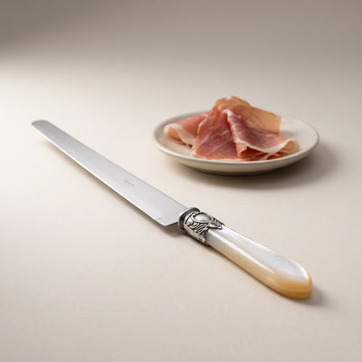 Casa Bugatti ham knife, studio photograph