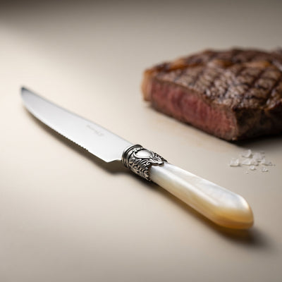 Casa Bugatti steak knife, studio photograph