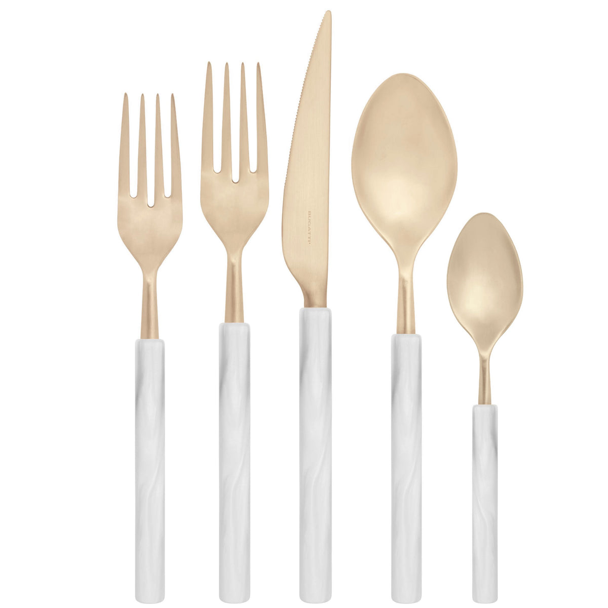 Mediterraneo Champagne 5 Piece Place Setting white