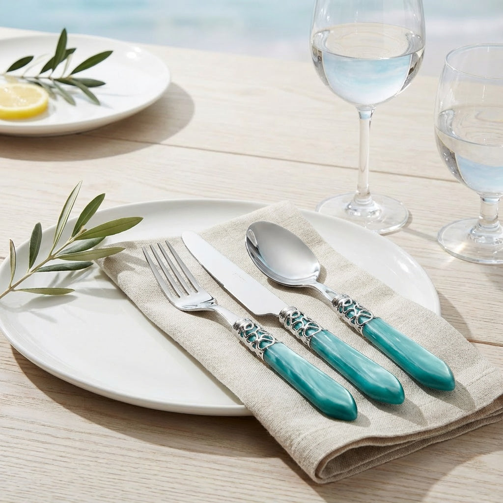 Melodia Brilliant 5 piece place setting - Aqua