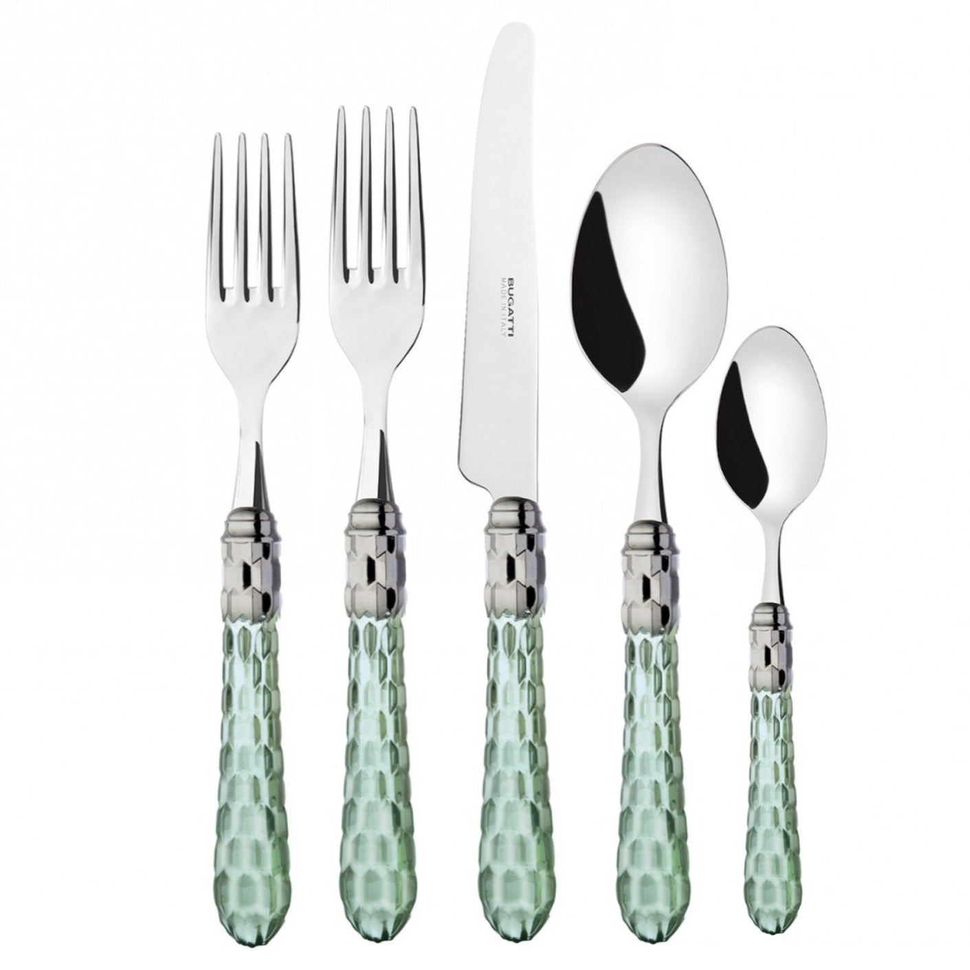 Cristallo Brilliant 5 Piece Place Setting green clear