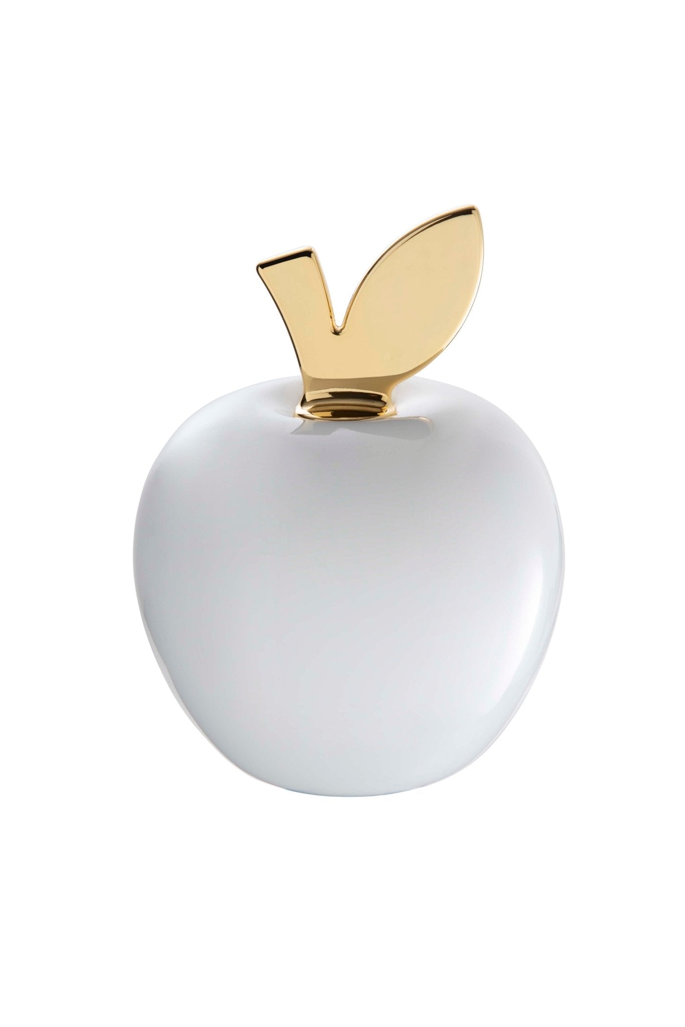 EDEN apple Nut Cracker white shiny, gold leaf-Casa Bugatti USA