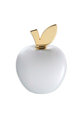 EDEN apple Nut Cracker white shiny, gold leaf
