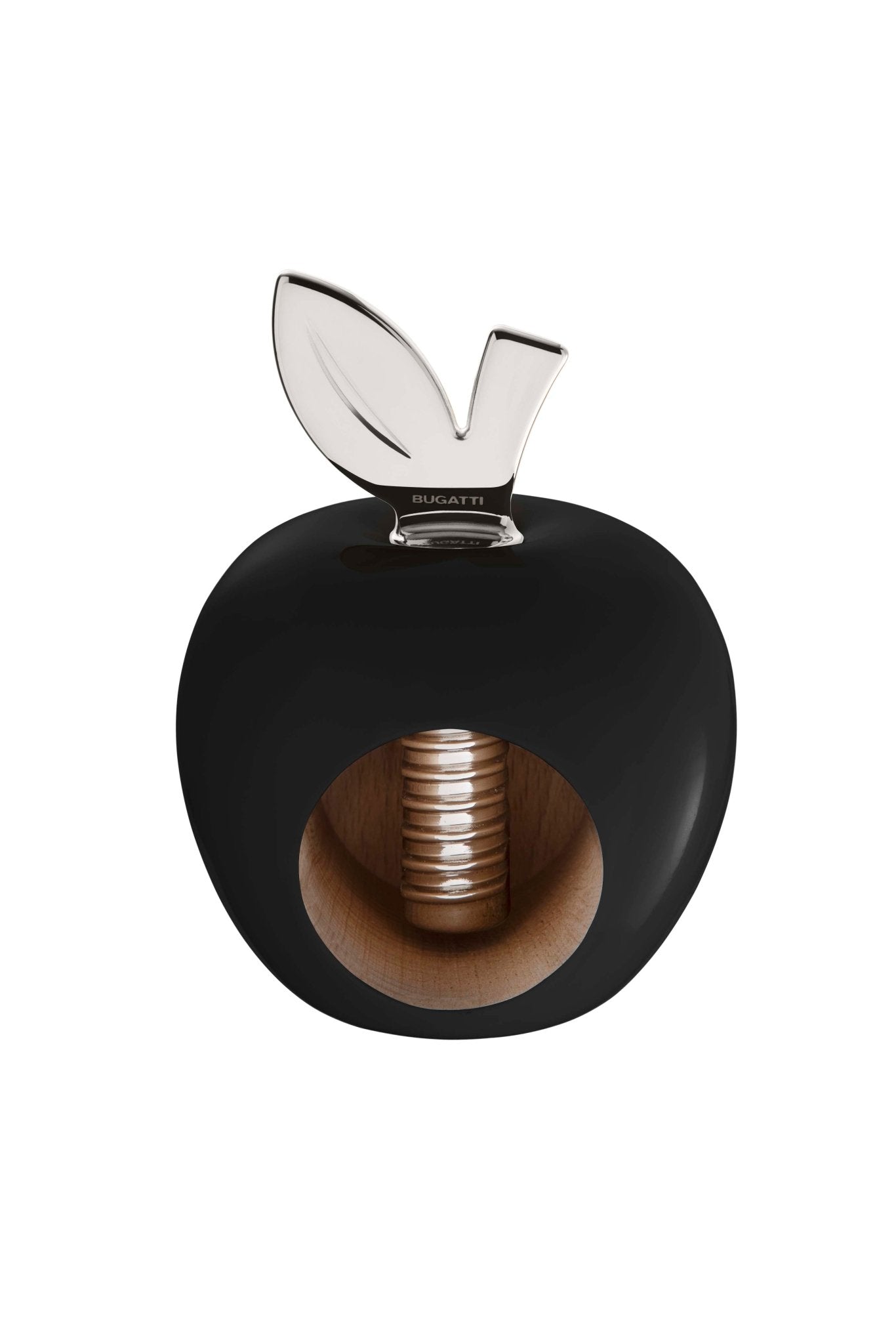 EDEN apple Nut Cracker black shiny, silver leaf-Casa Bugatti USA