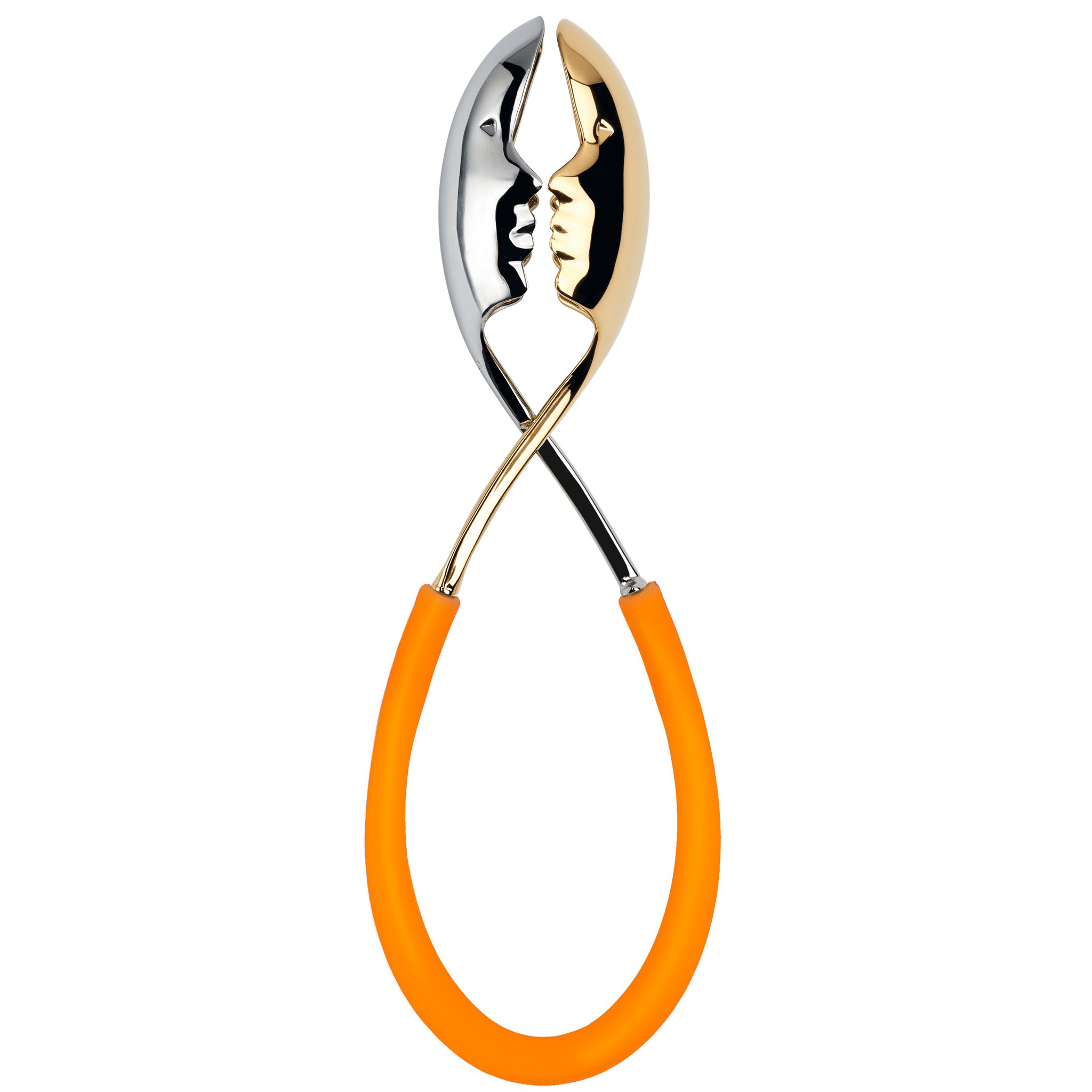 Bugatti Kiss Salad Tongs  - Gold / Orange-Casa Bugatti USA