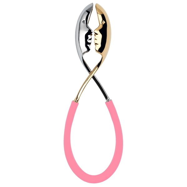 Kiss Salad Tongs - Gold / Pink