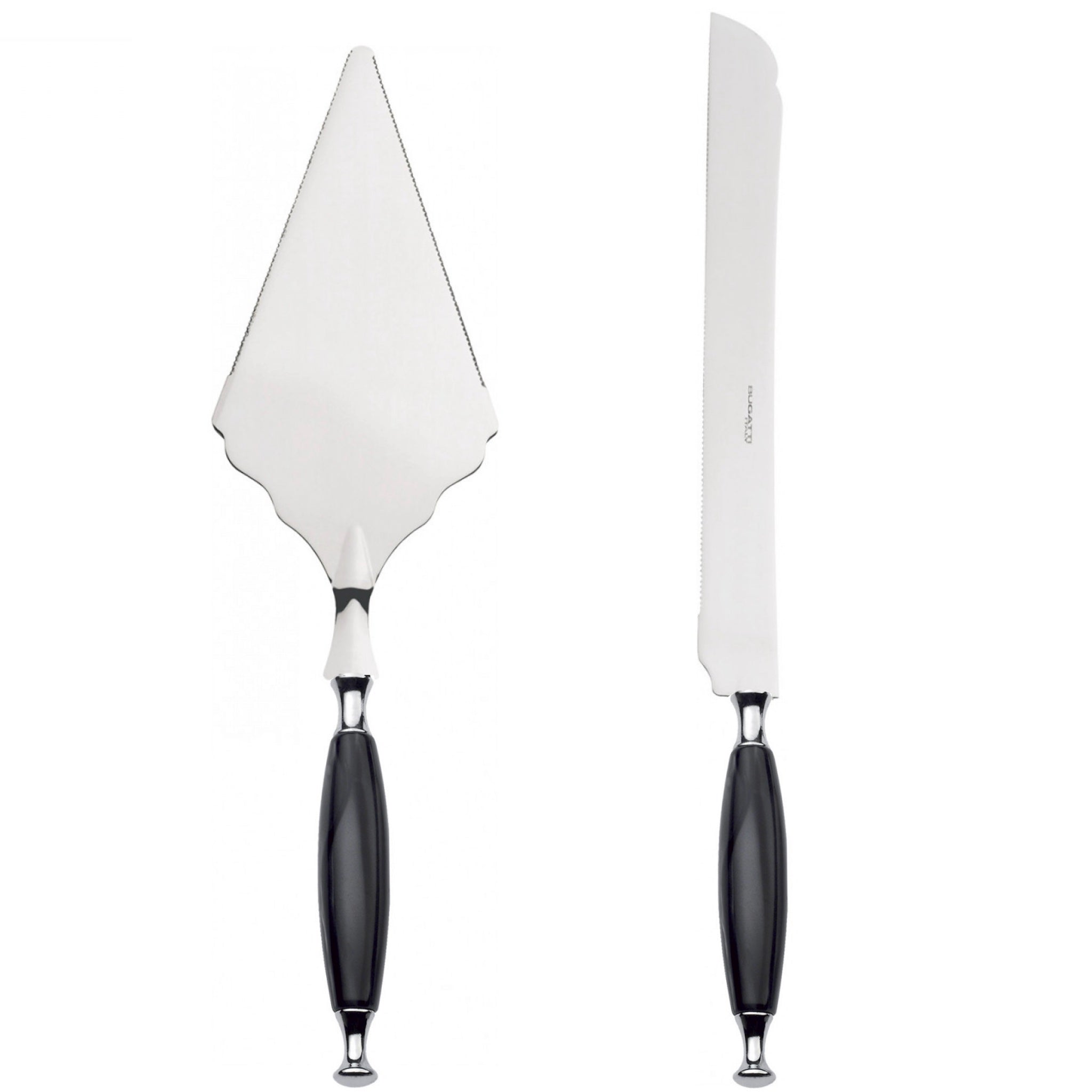Country 2 Piece Large Cake Serving Set serrated - Black