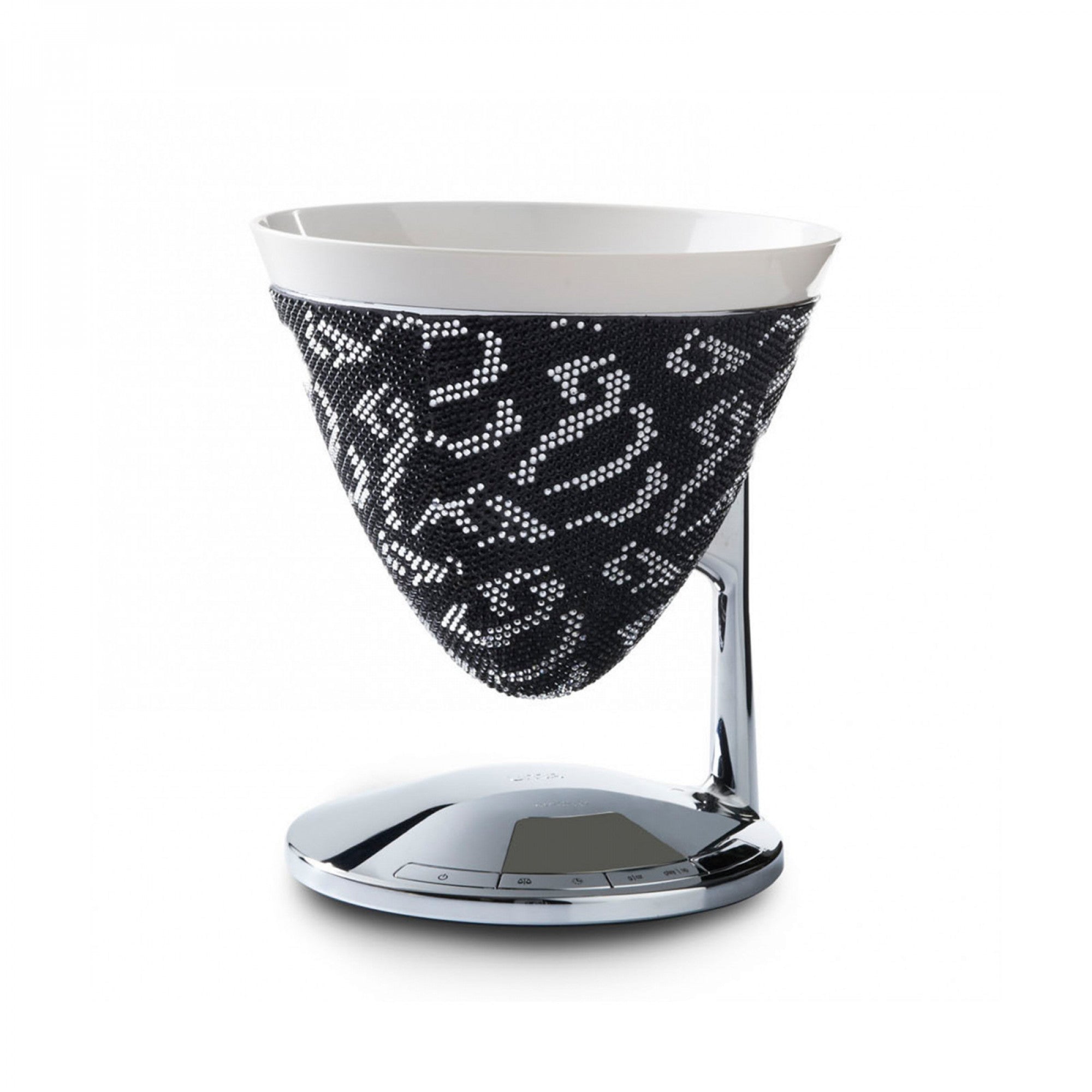 Uma Scale - covered in 5980 Swarovski crystals, silver black-Casa Bugatti USA